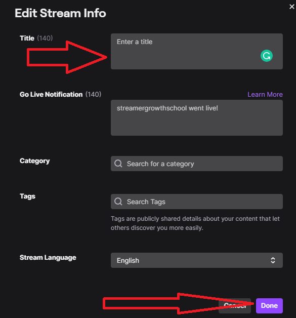 How To Change Your Stream Title on Twitch